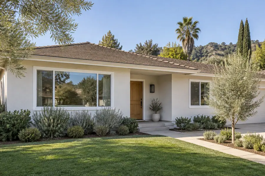 Dual-pane replacement windows on a Valley ranch house in Los Angeles